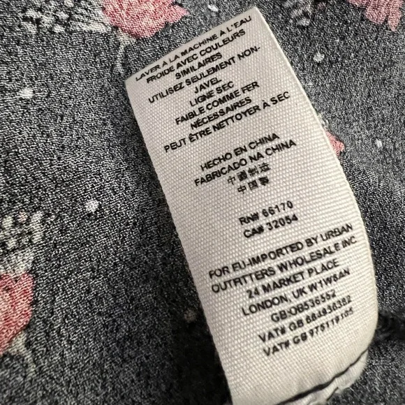 Free People Black Mini Dress with Red Floral Print - Picture 9 of 9